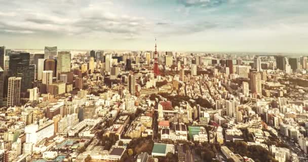 日本东京市中心的时间从白昼到黑夜 — 图库视频影像