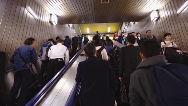Asiático Pessoas Metrô Tóquio Japão — Vídeo de Stock
