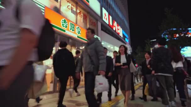 Tokyo Japão Pessoas Andando Distrito Roppongi Tóquio Japão Tóquio Capital — Vídeo de Stock