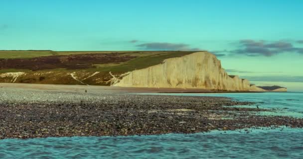 Temps écoulé depuis l'aube sur les falaises de Seven Sisters — Video