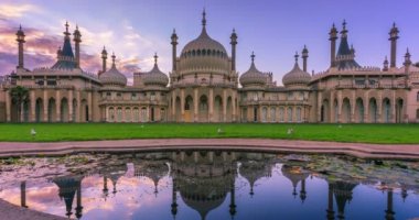 Brighton Sunset Kraliyet Pavyonları, gece gündüz, İngiltere
