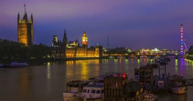 Gece Big Ben görünümü.