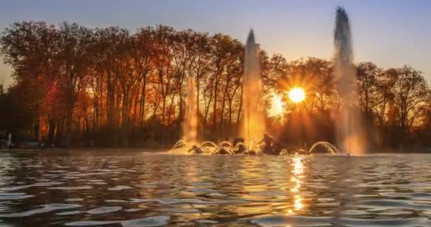 Fontana di Apollo al tramonto — Video Stock