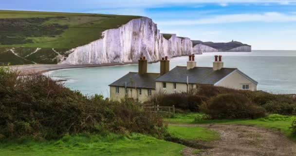 Temps écoulé depuis l'aube sur les falaises de Seven Sisters — Video