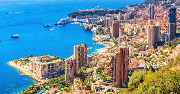 Stad van Monte Carlo, Monaco — Stockvideo