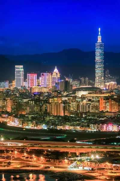 Gece, Tayvan Taipei City — Stok fotoğraf