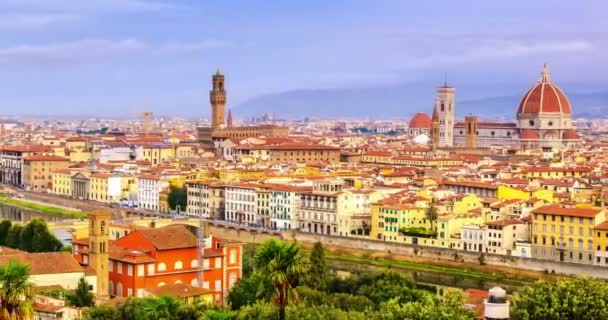 Florenz oder Firenze Sonnenuntergang, Italien — Stockvideo