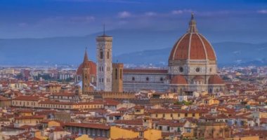 Duomo ve Giotto's Campanile.Florence, İtalya
