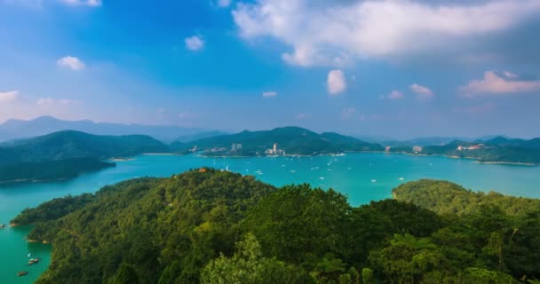 Sun moon lake, Nantou, Taiwan — стоковое видео