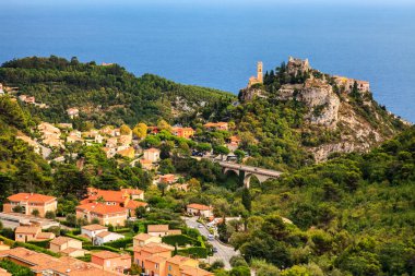 Alpes-Maritimes bölümü Güney Fransa stok fotoğraf Eze Village: kilise Our Lady varsayım 1778 yılında Eze arasındaki 1764 İtalyan mimar Spinelli tarafından inşa edildi. Bir s Eze olduğunu
