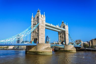 Tower bridge with sunny day in London clipart