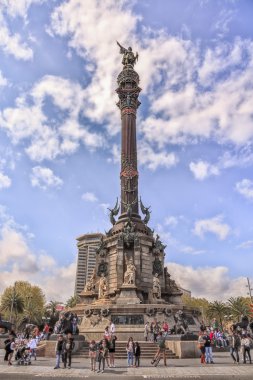 Barcelona, İspanya Christopher columbus heykeli