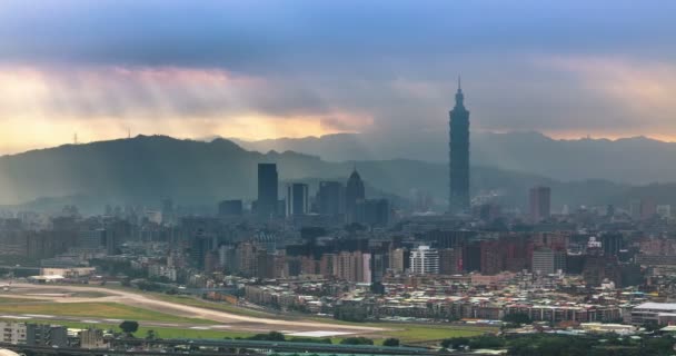 Timelapse van de stad van Taipei, Taiwan — Stockvideo