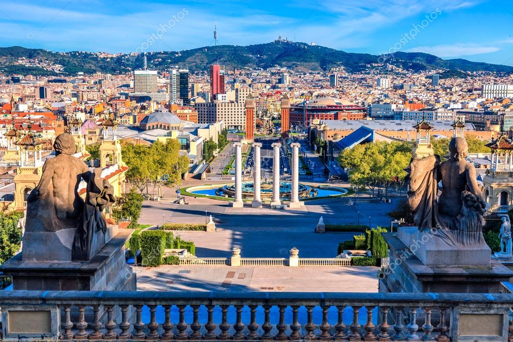 View of the center Barcelona. Spain in a summer day Stock Photo by ©fenlio 99871636