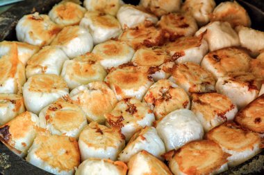 Çin tencere Vegan buns kızarmış