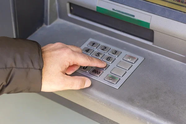 Druk op ATM-EVP toetsenbord — Stockfoto