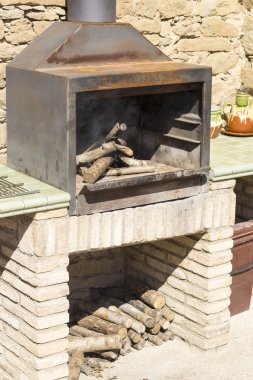  Barbekü yangında bir taş Barbekü Seti 