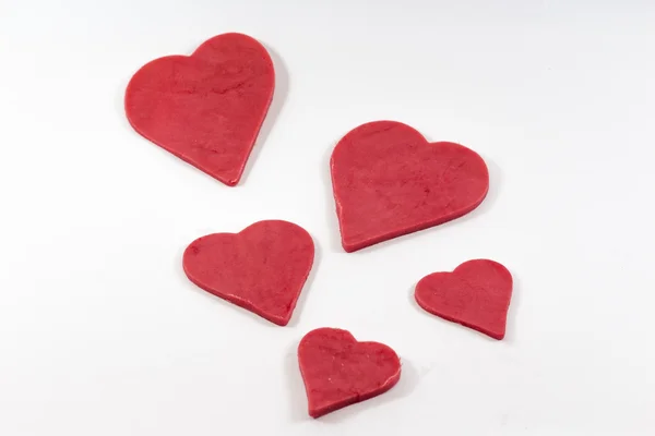 Fyra hjärtat cookies — Stockfoto