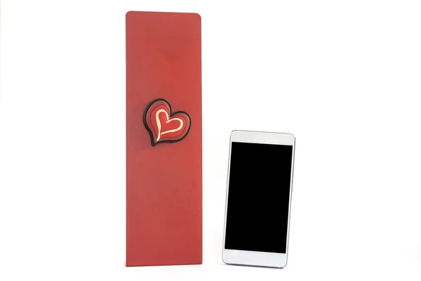 Smart phone e cuore — Foto Stock