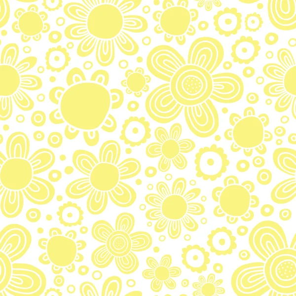 Modèle jaune fleur — Image vectorielle