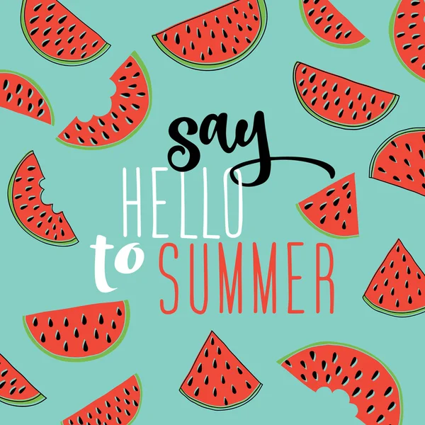 Say Hello to Summer — Stock Vector