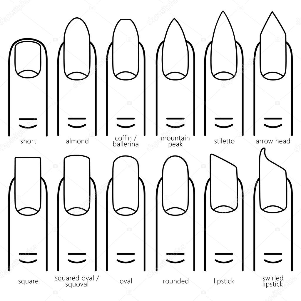 line nail shapes