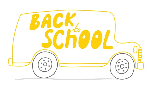 Vissza az iskolabuszba — Stock Vector