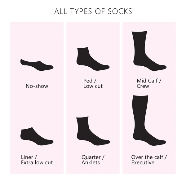 Types of socks — Stock Vector