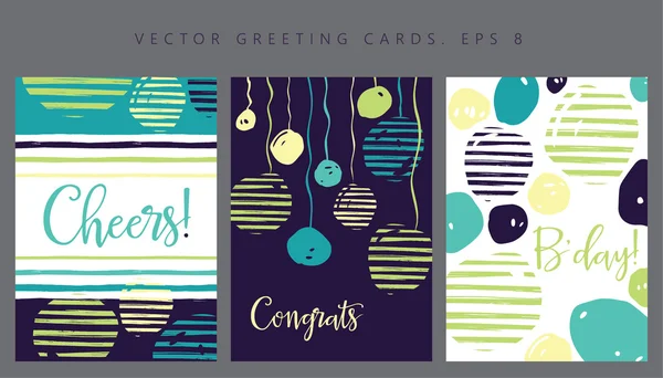 Set of greeting cards — Stock Vector