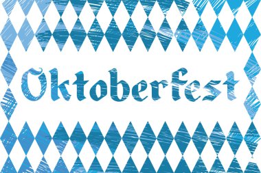 mavi ve beyaz Oktoberfest afiş