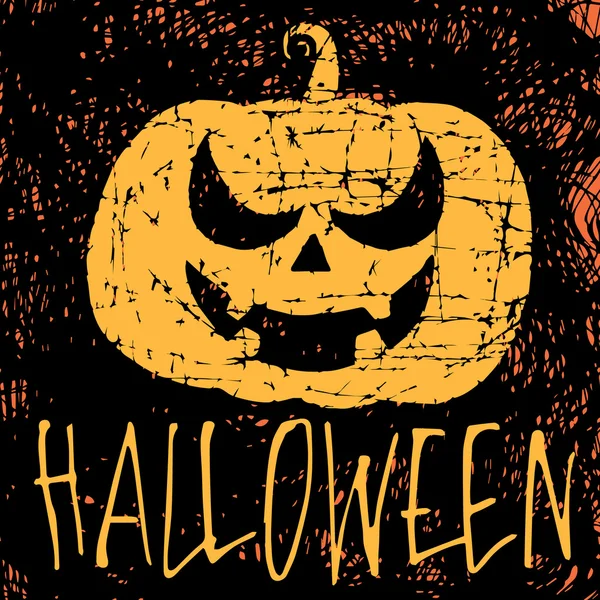 Halloween con calabaza — Archivo Imágenes Vectoriales