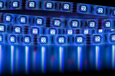 LED rgb ışık, mavi rengi oluşturan kapatın