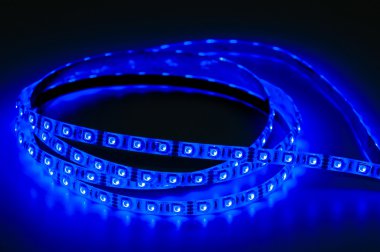 led strip lights: blue color clipart