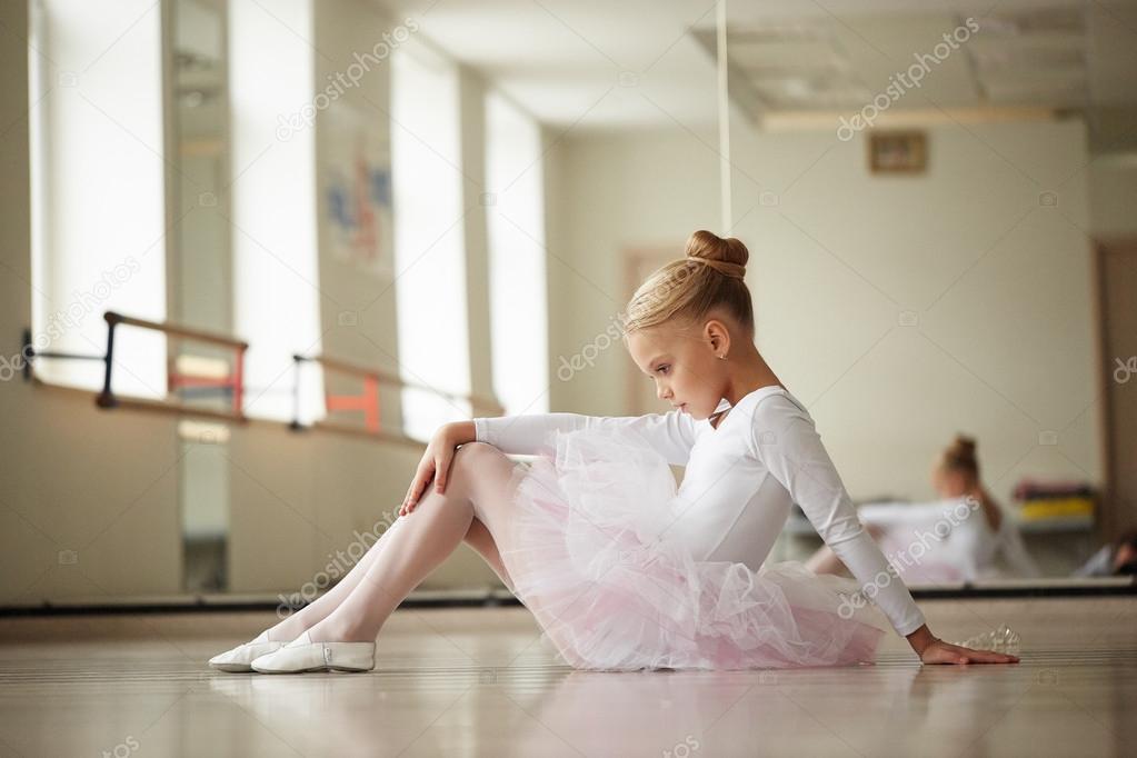 Teen beautiful ballerina posing in the image