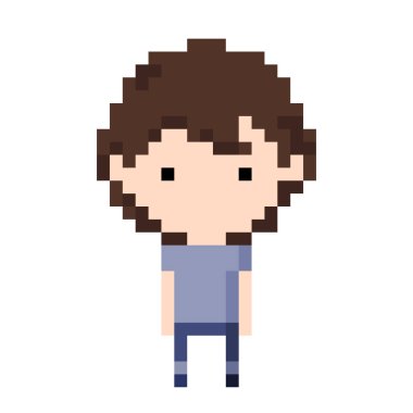 Erkek Simgesi, Piksel 8 bit stili