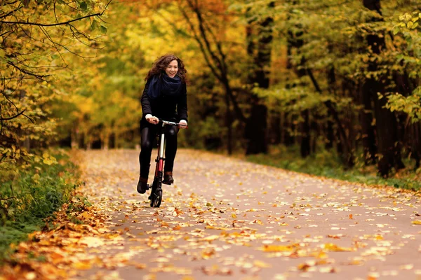 komik park sarı sonbahar aylarında Bisiklete binme
