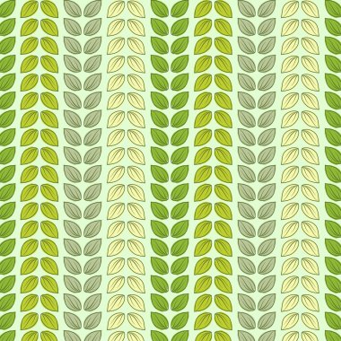 Pastel renklerde yaprakları ile Seamless Modeli