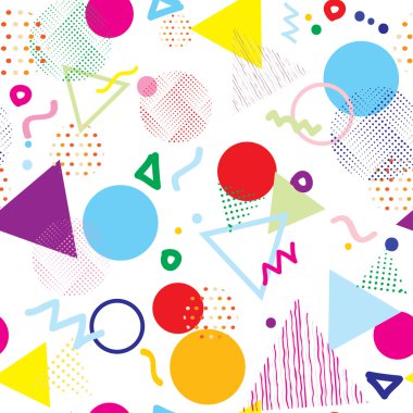 Soyut renkli geometrik dikişsiz desen