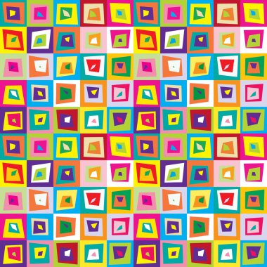 Renkli Dikişsiz desen arka plan kareler bozuk