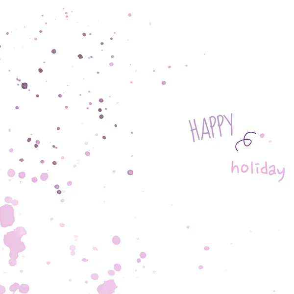 Pastelli Sileä Vaaleanpunainen Violetti Sävyjä Roiskeet Akvarelli Käsin Maalattu Eristetty — vektorikuva