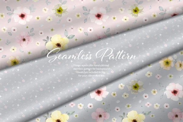 Arka plan için elle boyanmış çiçek suluboya desen seti. Uygun kullanım için dosya içerisindeki örnekler.