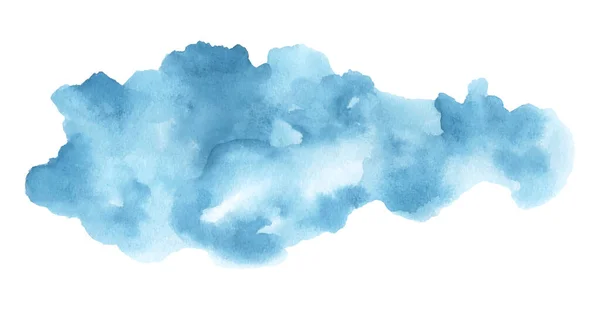 Forme Abstraite Tache Aquarelle Bleue Nuage Élément Isolé Par Aquarelle — Image vectorielle