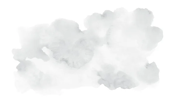 Abstrakte Hellgraue Aquarell Fleckenform Wolkenisoliertes Element Durch Handgemaltes Aquarell — Stockvektor
