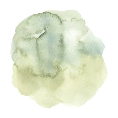 Beyaz arkaplanda elle boyanmış suluboya fırça şekilleri.