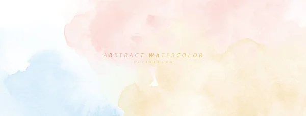 Abstraktes Aquarell Für Hintergrund Handgemalt Rainbow Aquarell Flecken Vektor Textur — Stockvektor