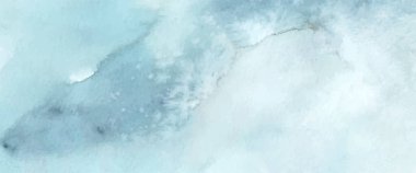 Soyut mavi suluboya arka plan için elle boyanmış. Başlık, poster, kart, kapak veya pankartın dekoratif tasarımında kullanılan bir unsur olarak kullanılan lekeli sanatsal vektör. fırça dosyaya dahil.