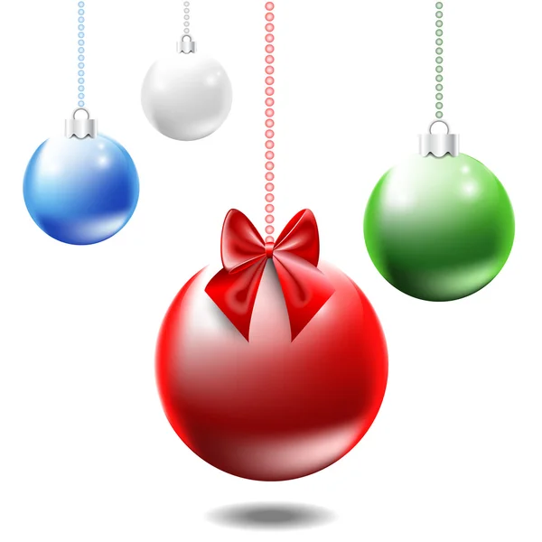 Bolas de Navidad coloridas — Vector de stock