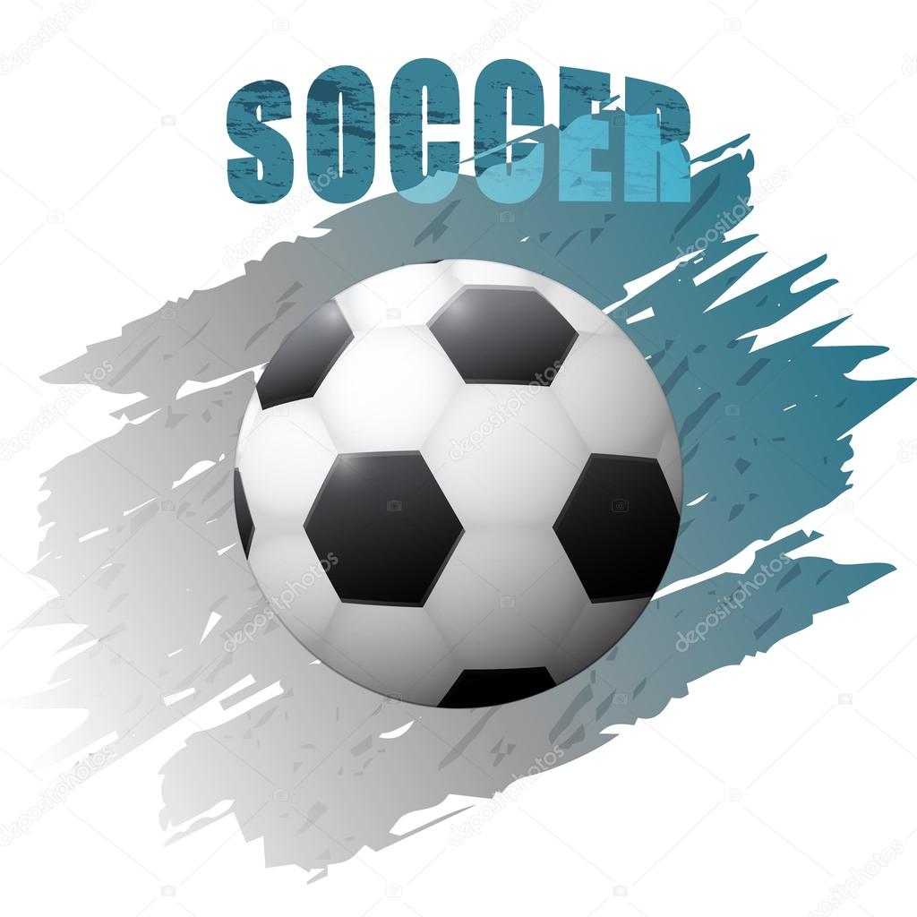 Disegno Di Grunge Con Pallone Da Calcio Vettoriali Stock