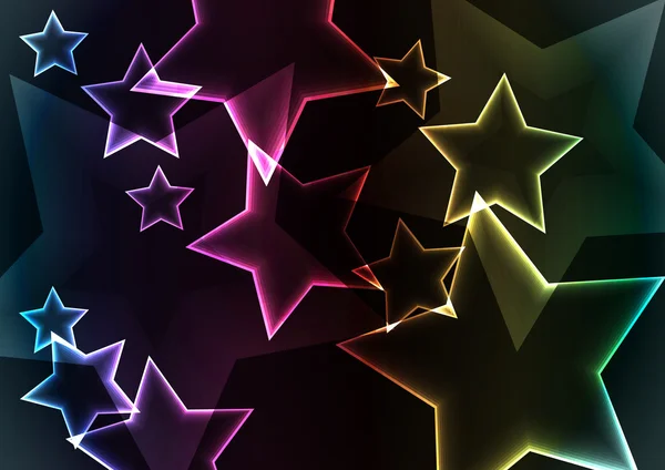 光と輝きの星の抽象的な背景 — ストックベクタ