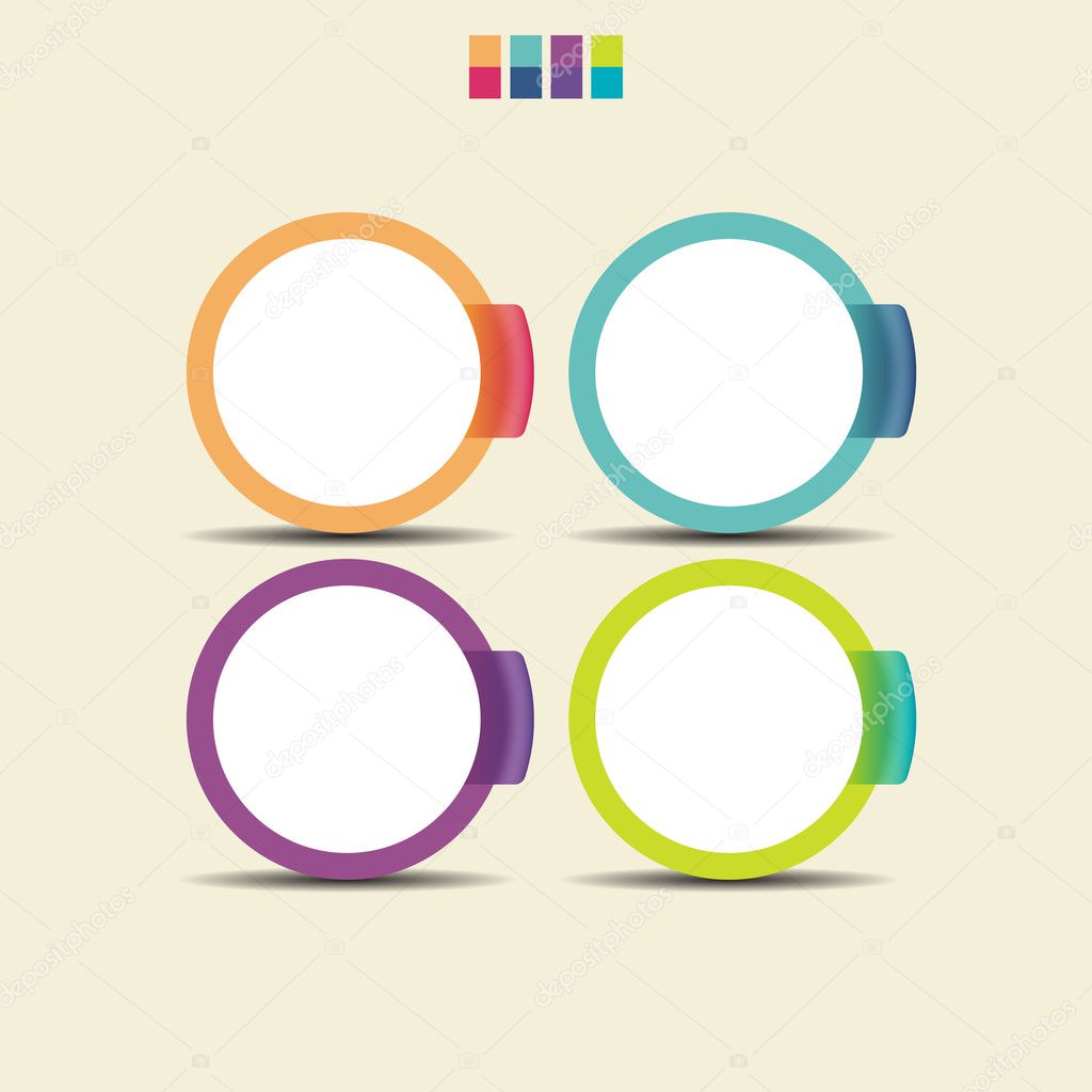Set of Colorfull Circle Infographic Element V2